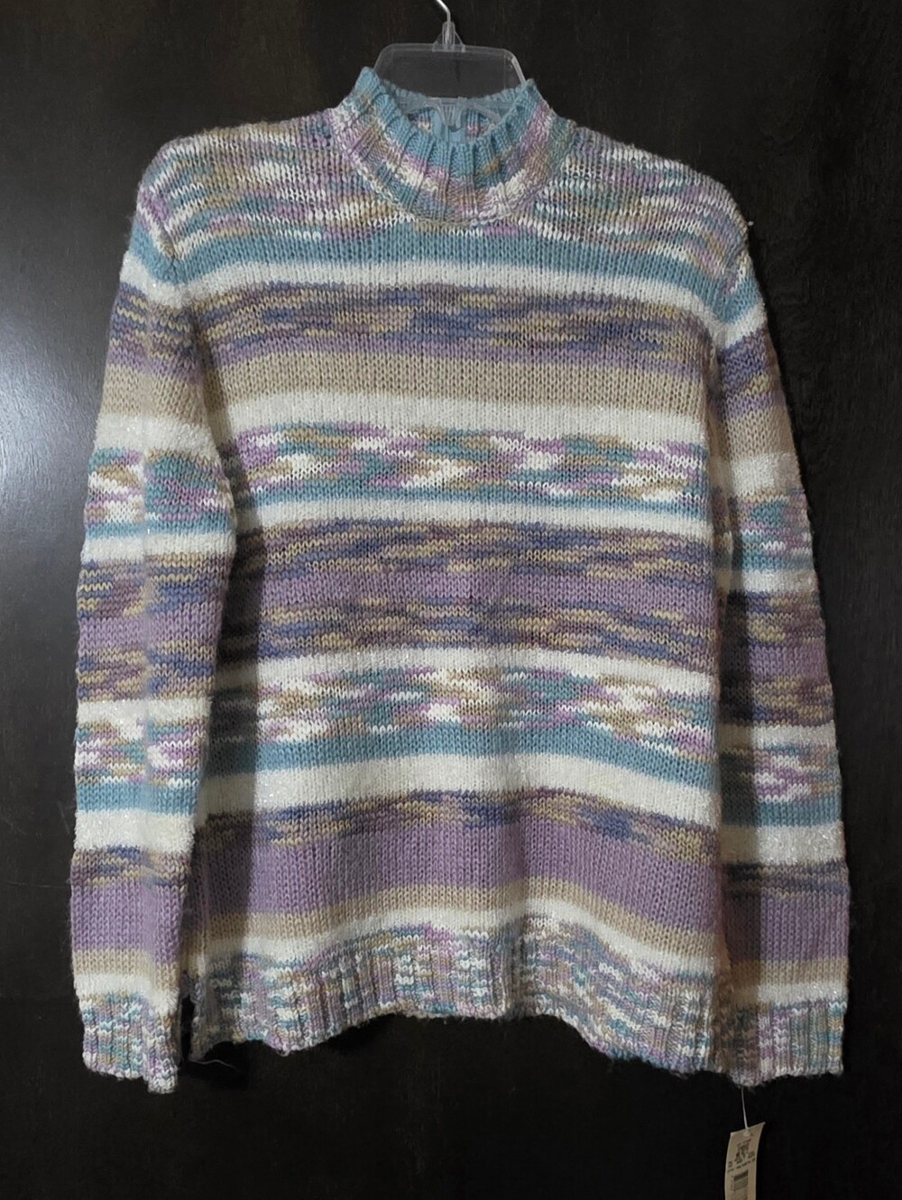Koret Stardust 900 Multicolor Turtleneck Sweater Vintage Women's Size L Oversize